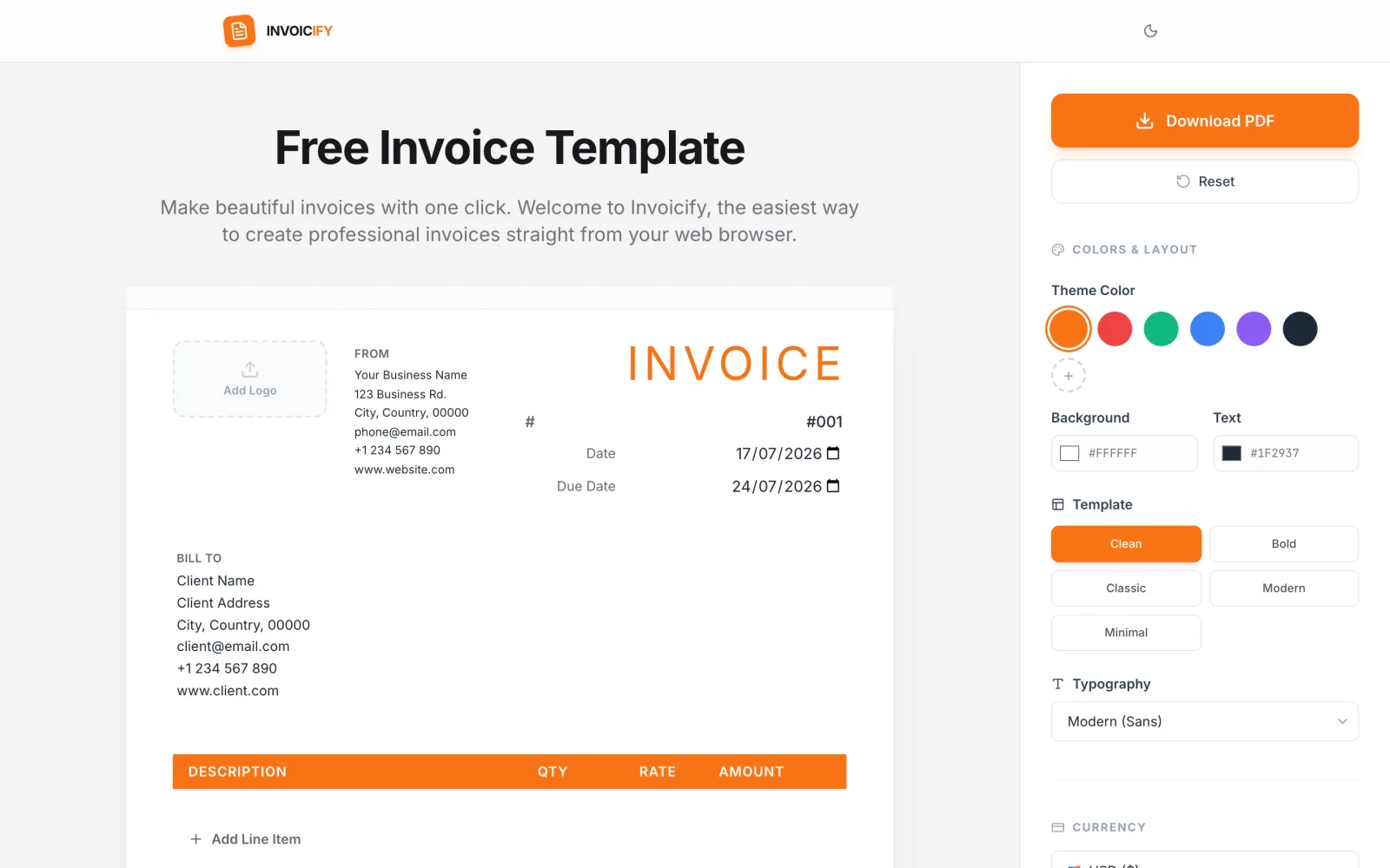 Invoicify screenshot
