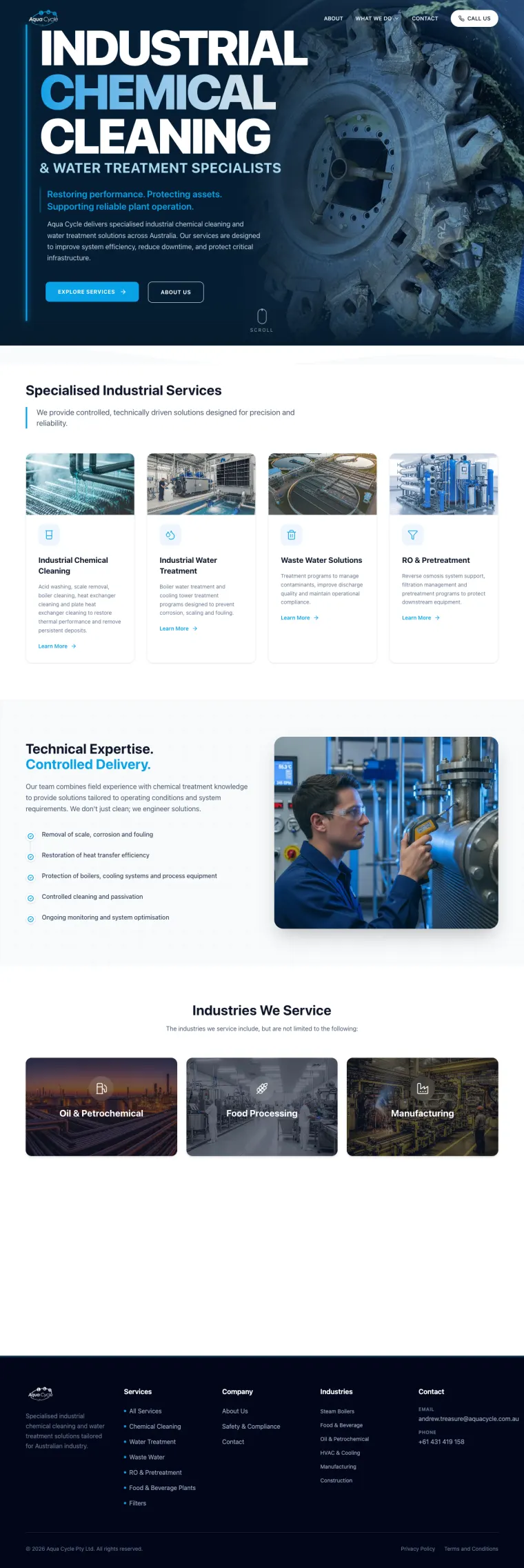 Aqua Cycle — Industrial Chemical Cleaning