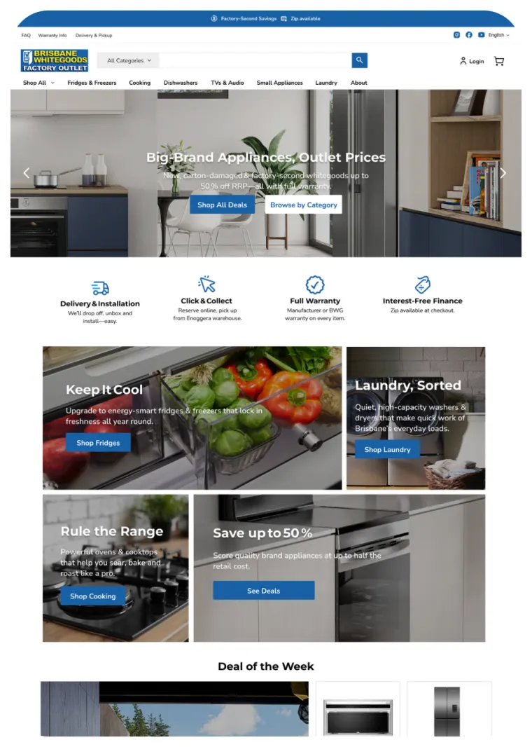Brisbane Whitegoods — Appliance Factory Outlet