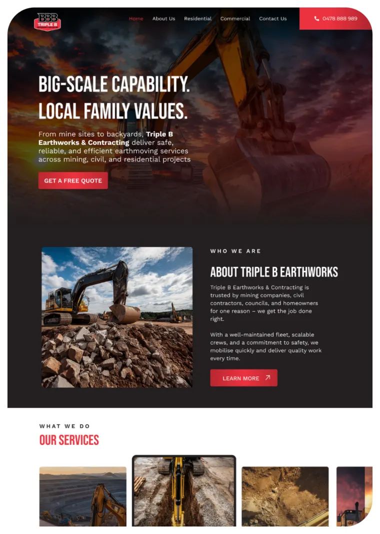 Triple B Earthworks — Earthmoving & Civil Contracting