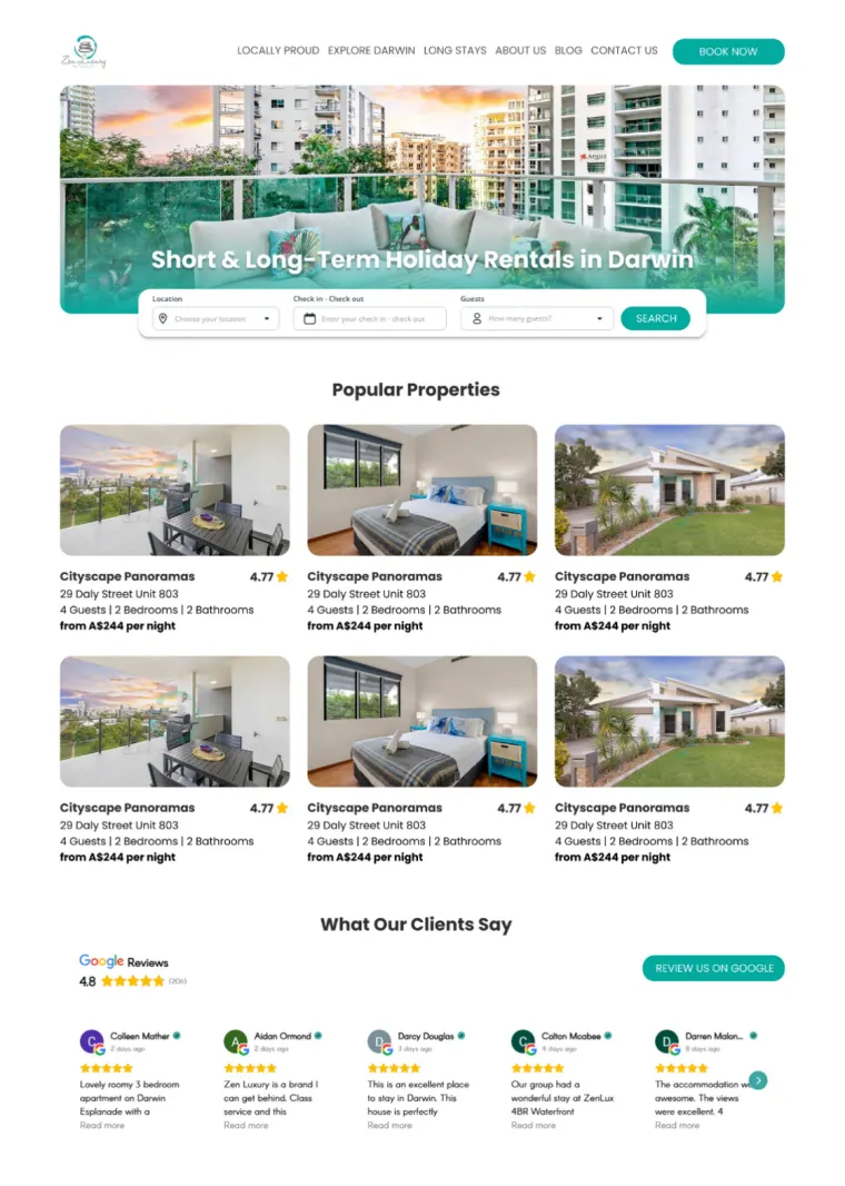Zen Luxury Retreats — Darwin Holiday Rentals